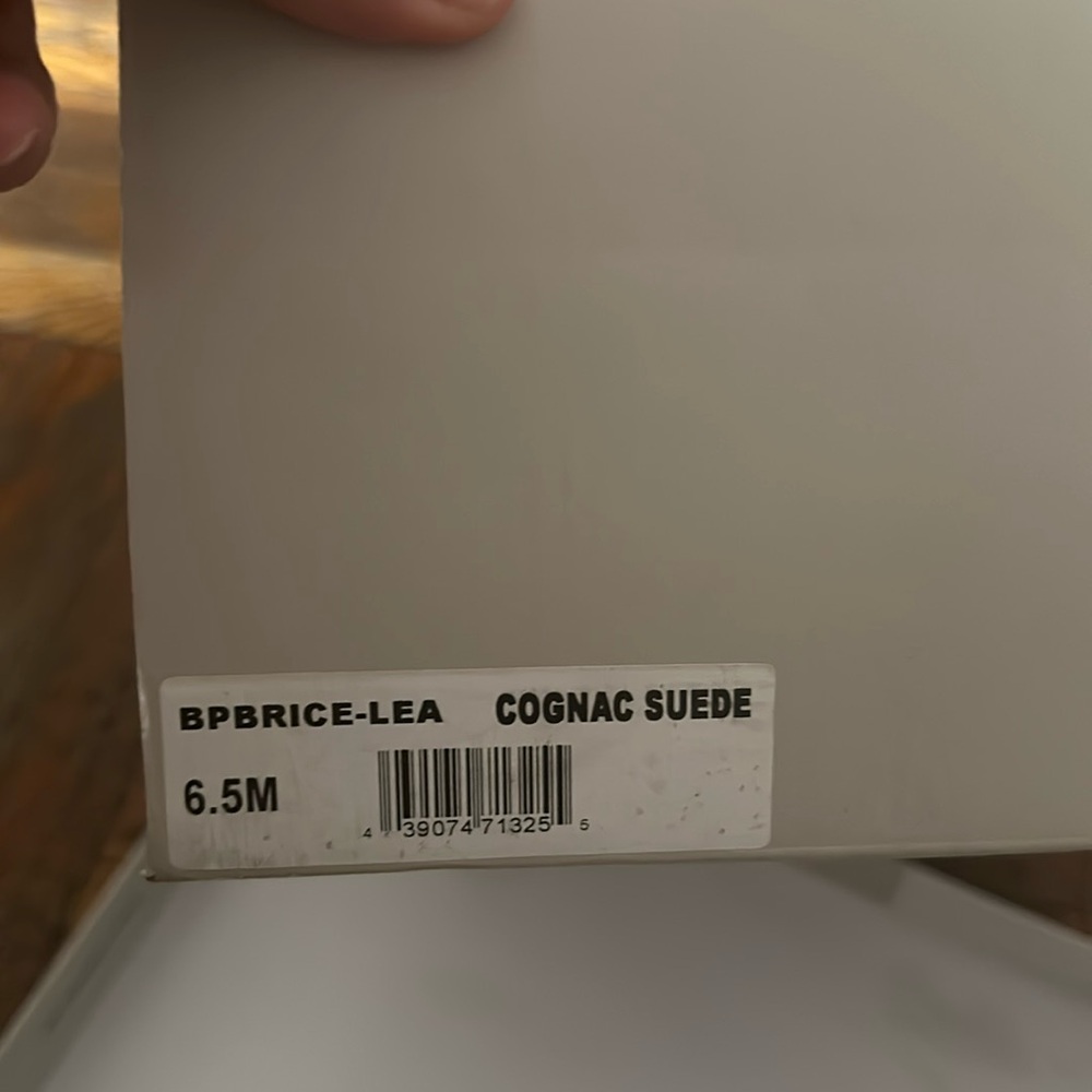 BRAND NEW- BP BRICE-LEA SUEDE Bootie in Cognac Suede. Size 6.5